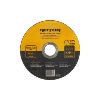 Disc abraziv pentru metal+inox ROTOR 125*1,2*22,23 - Pachet 10 bucati - In lucru