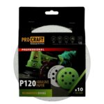 Disc abraziv pentru slefuitor cu excentric KB180.120 PROCRAFT (SET 10 BUC ) Diametru: 180 mm, Granulatie: P120 - In lucru