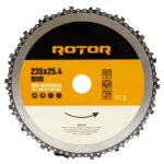 Disc motocoasă cu lanț de drujbă 235x25,4 mm ROTOR - In lucru