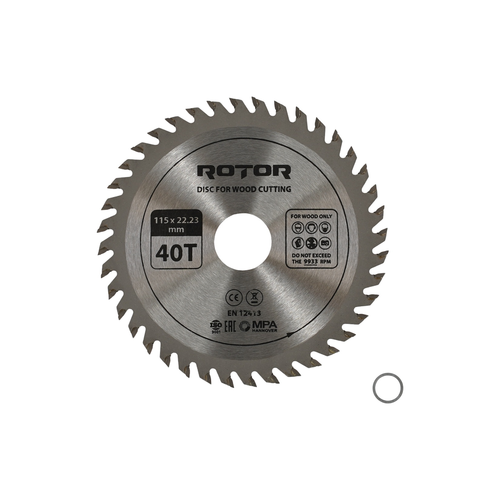 Disc taiat lemn ROTOR 115*22,23 40T – In lucru Disc taiat lemn ROTOR 115*22,23 40T - In lucru