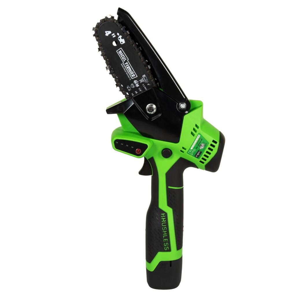 Drujba mini pe acumulator, Micul Fermier 14.4V, 2 Ah, lama 4", Brushless - Drujbe si Despicatoare busteni