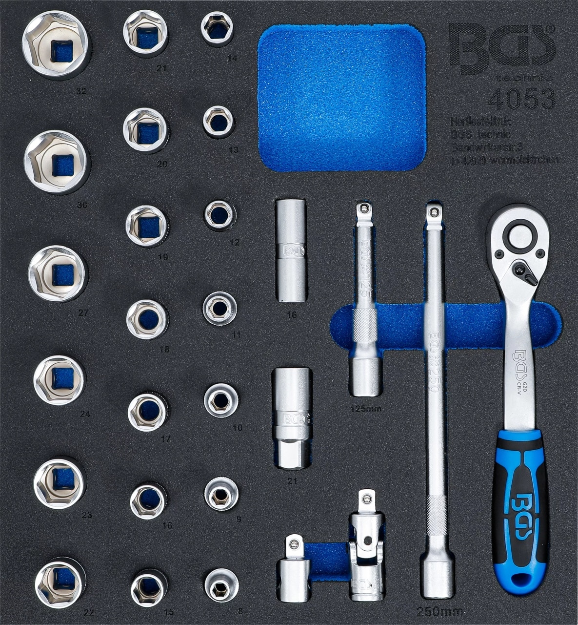 Echipare pentru dulap 2/3,set tubulare 1/2”, 27 piese, BGS 4053 – SimpleTools Echipare pentru dulap 2/3,set tubulare 1/2'', 27 piese, BGS 4053 - SimpleTools