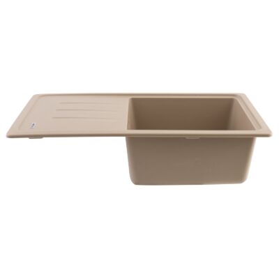 FCB-7843SLS/1T, Chiuveta de bucatarie din granit cu o cuva si scurgator, seria SLIM LONG, Sahara, 780x435x200 mm, FLOW - In lucru