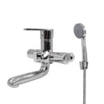 FL 066A-401ZC, Baterie cada cu para de dus, zinc, crom, FLOW - In lucru