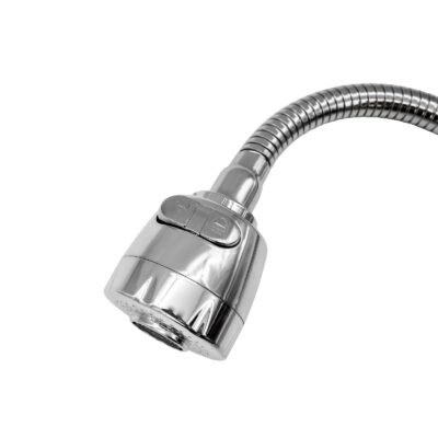 FL UF(17)-203ZC, Baterie bucatarie cu pipa flexibila 2 functii, zinc, crom, FLOW - In lucru