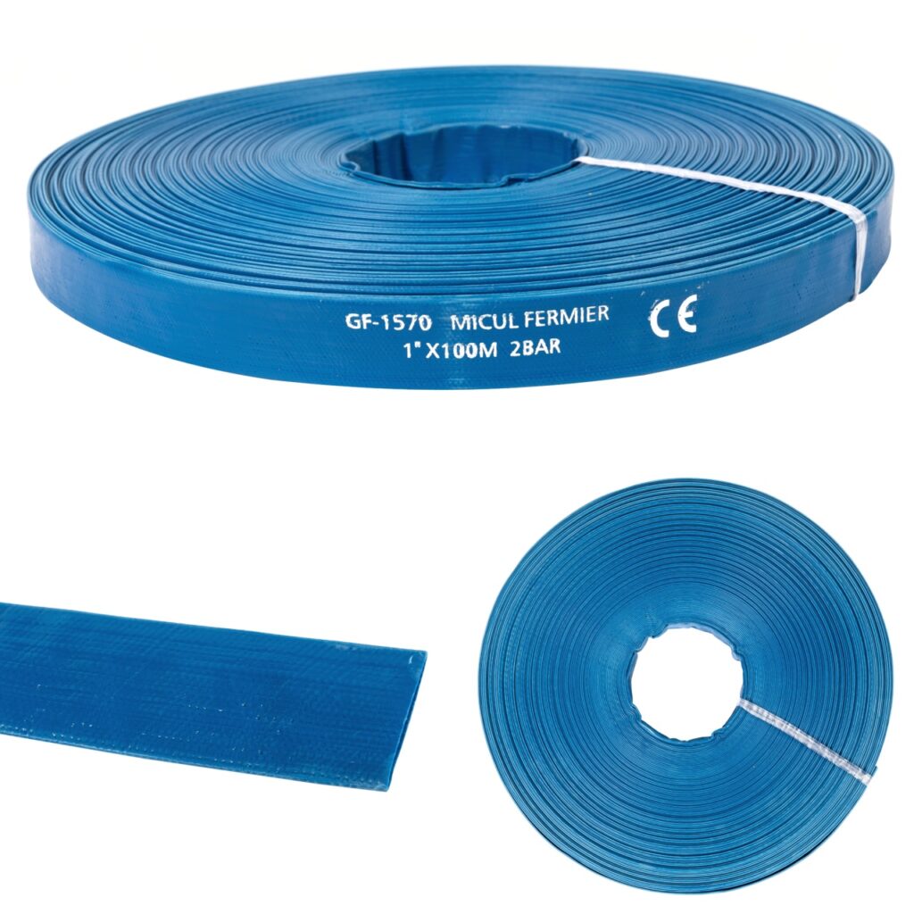 Furtun apa refulare Flat PVC 1'' 100m - Unelte de irigat