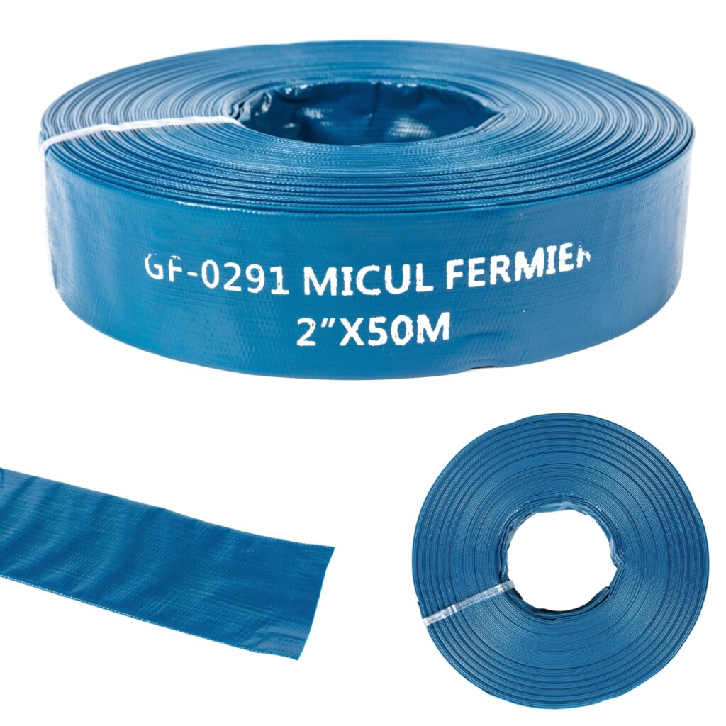 Furtun apa refulare Flat PVC 2" 50M - Unelte de irigat