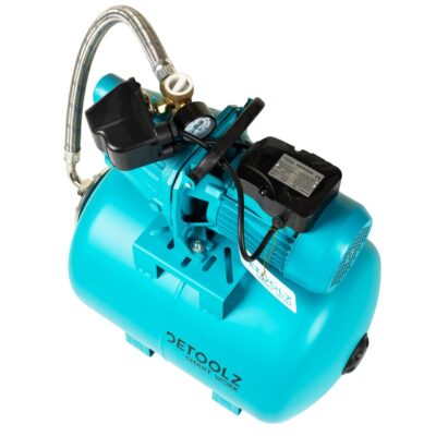 Hidrofor Detoolz 0.9 kW, debit maxim 3300l/h, inaltime maxima pompare 45m, corp pompa fonta, butelie 50L - In lucru