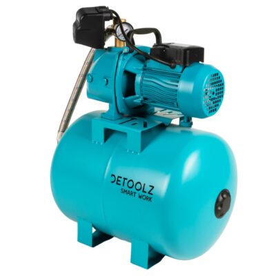 Hidrofor Detoolz 1.1 kW, debit maxim 2480lh, inaltime maxima de pompare 45m, corp pompa fonta, butelie 50L, ejector - SimpleTools