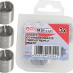 Insertii Helicoil pentru reparatii filete M24x2.0, 3 piese, BGS 9438-1 - Reparatie filete