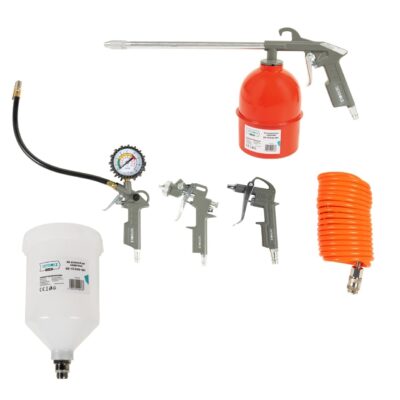 Kit accesorii aer comprimat Detoolz, 5 piese, cupla rapida
