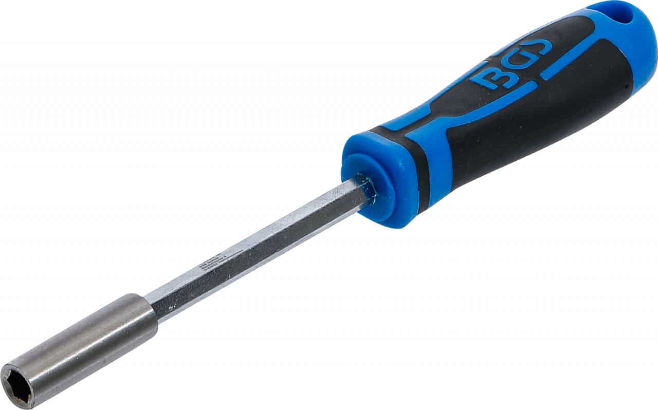 Mâner rotativ cu adaptor magnetic pentru biţi, antrenare 6,3 mm (1/4″), 200 mm, BGS 217 – SimpleTools Mâner rotativ cu adaptor magnetic pentru biţi, antrenare 6,3 mm (1/4"), 200 mm, BGS 217 - SimpleTools