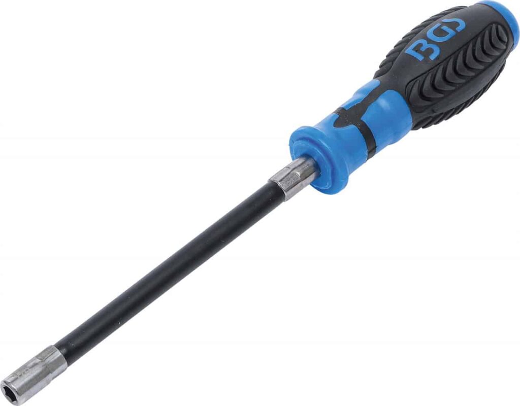 Maner rotativ cu tija flexibila pentru biti cu antrenare 1/4'', BGS 7829 - Manere si Bari de forta