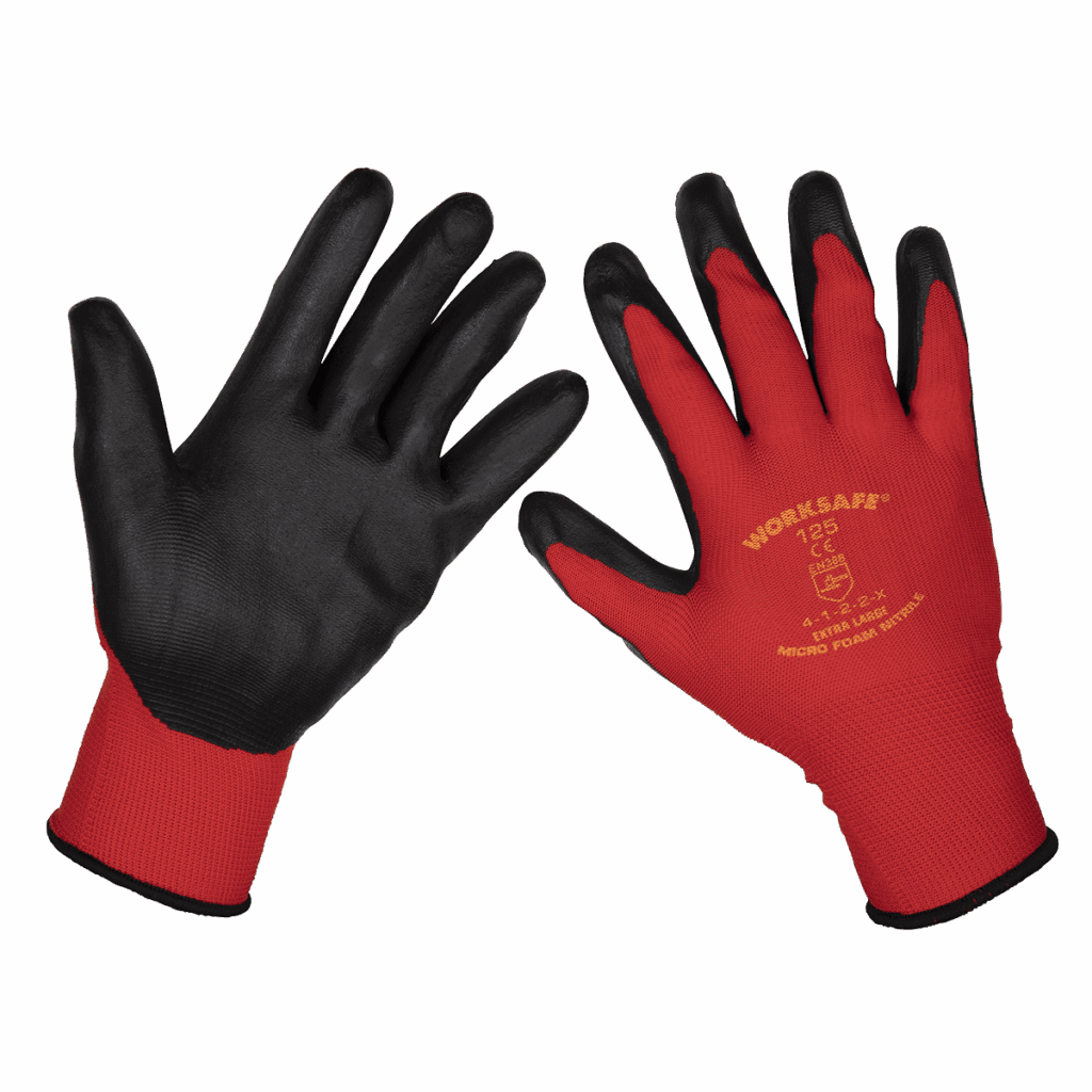 Manusi de protectie din nitril - pachet de 6 perechi - XL - Manusi Industriale