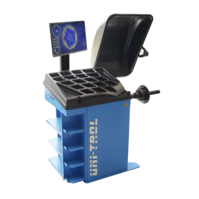 Masina automata de echilibrat roti pentru autoturisme si autoutilitare, cu monitor LCD.