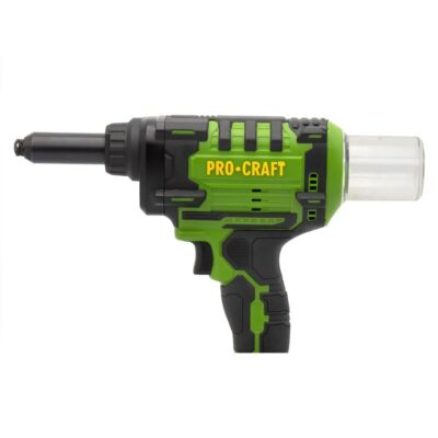 Masina de nituit nituri-pop cu 2 acumulatori 2 Ah si incarcator PROCRAFT PRG20 - In lucru