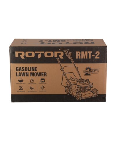 Mașină de tuns iarba pe benzină ROTOR RMT-2, 40L, 4T, 2,5 CP - In lucru