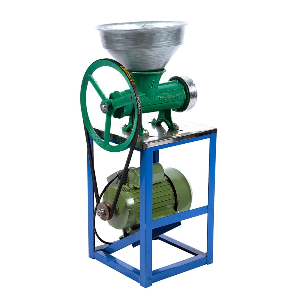 Masina tocat carne Micul Fermier, 750W, capacitate de productie 84 Kg/h, cu suport - SimpleTools