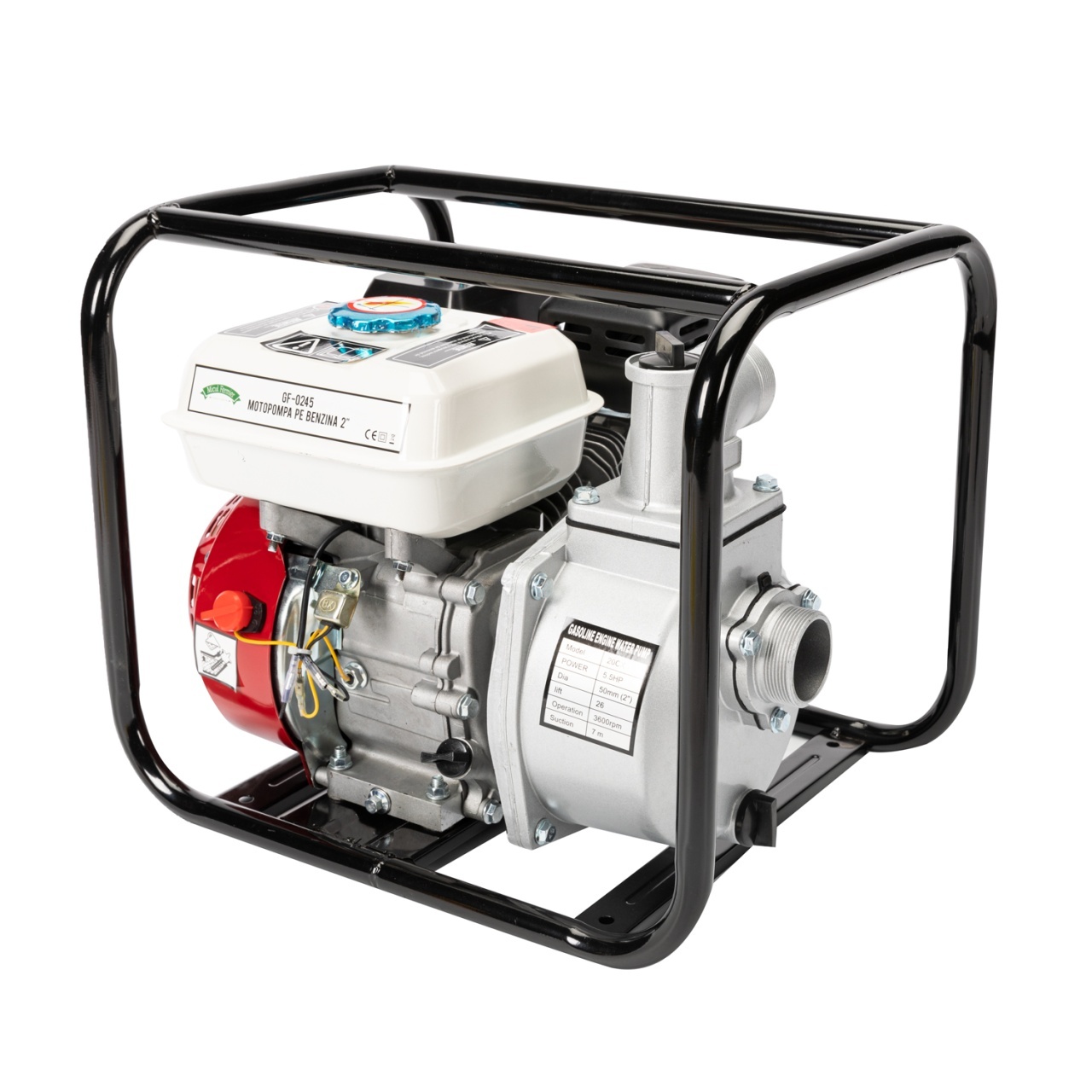 Motopompa Micul Fermier 6.5cp 196cc, benzina 4t, racord 2″, debit 30000l/h – SimpleTools Motopompa Micul Fermier 6.5cp 196cc, benzina 4t, racord 2", debit 30000l/h - SimpleTools