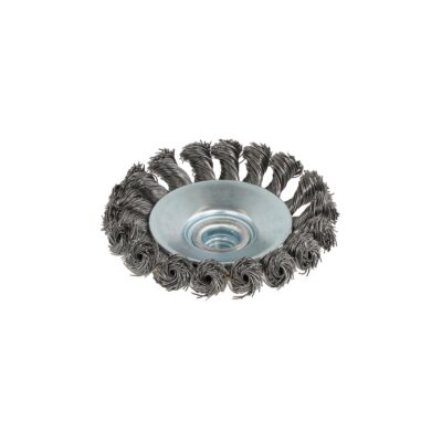 Perie de sarma conica cu noduri ROTOR 100mm M14 - In lucru