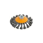 Perie de sarma conica cu noduri ROTOR 115mm M14 - In lucru