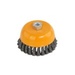 Perie de sarma tip cupa cu noduri rasucite ROTOR 125mm M14 - In lucru