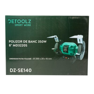 Polizor de banc Detoolz, putere 350W, diametru disc 200mm - SimpleTools