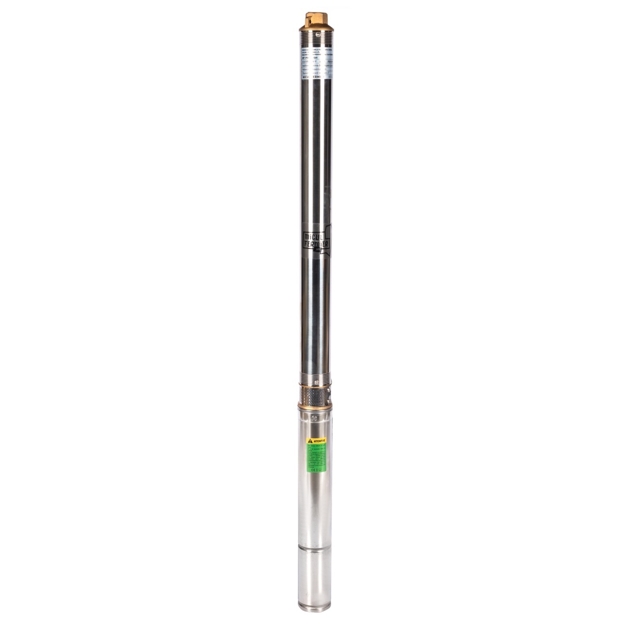 Pompa submersibila Micul Fermier, diametru 3″, 0.75 kW, debit maxim 3600 l/h, inaltime maxima de pompare 110m, 24 turbine – Pompe apa Pompa submersibila Micul Fermier, diametru 3", 0.75 kW, debit maxim 3600 l/h, inaltime maxima de pompare 110m, 24 turbine - Pompe apa