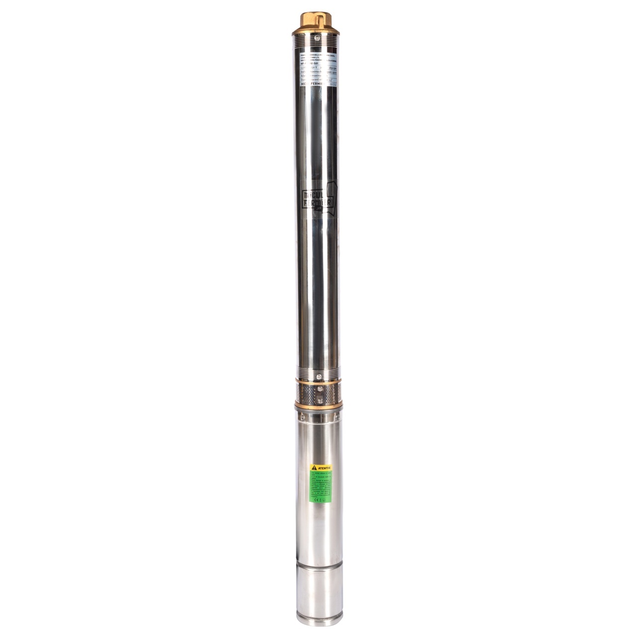 Pompa submersibila Micul Fermier, diametru 4″, 1.5 kW, debit maxim 5400 l/h, inaltime maxima de pompare 150m, 19 turbine – Pompe apa Pompa submersibila Micul Fermier, diametru 4", 1.5 kW, debit maxim 5400 l/h, inaltime maxima de pompare 150m, 19 turbine - Pompe apa