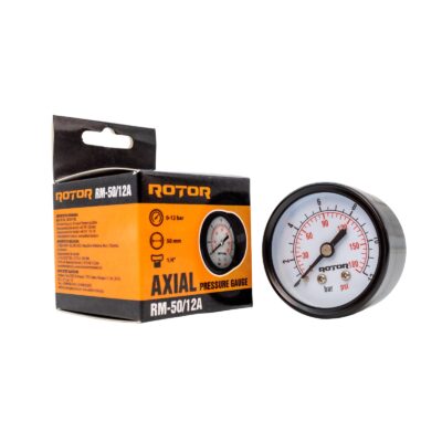 RM-50/12A, Manometru axial apa 0-12 bar, 50 mm, conexiune 1/4", ROTOR