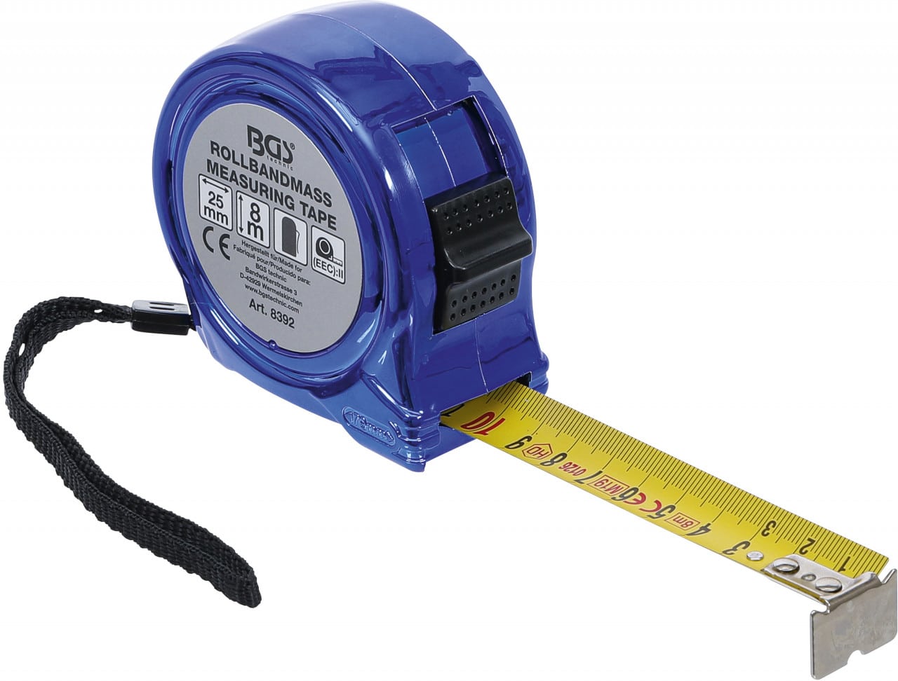 Ruleta 8m, latime banda 25mm, greutate 380gr, BGS 8392 – Nivele/Telemetre si Rulete Ruleta 8m, latime banda 25mm, greutate 380gr, BGS 8392 - Nivele/Telemetre si Rulete