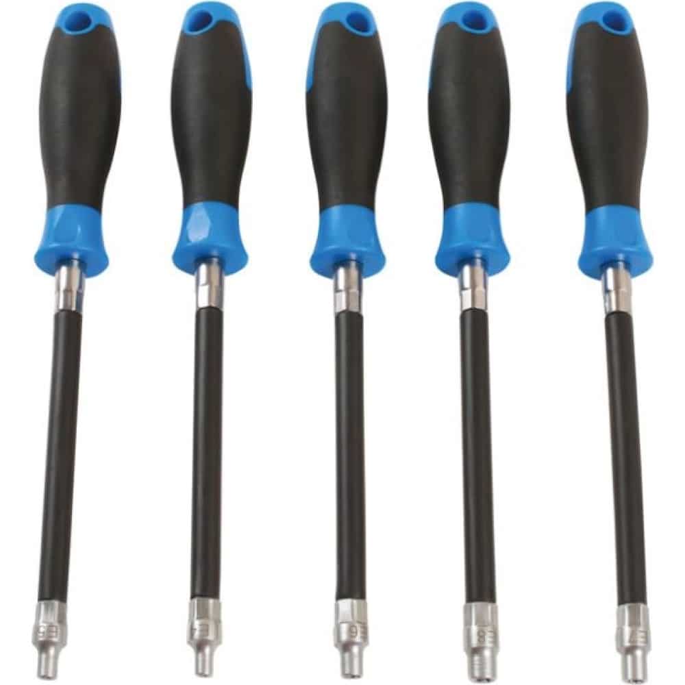 Set şurubelniţe flexibile cu tubulare Profil E 4 – E 8, lungimea tijei 150 mm, 5 piese, BGS 70019 – SimpleTools Set şurubelniţe flexibile cu tubulare Profil E 4 - E 8, lungimea tijei 150 mm, 5 piese, BGS 70019 - SimpleTools