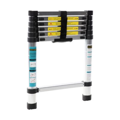 Scara telescopica Detoolz, inaltime maxima 2m, 7 trepte, greutate maxima suportata 150 kg