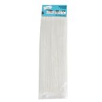 Set 100 bride plastic Detoolz 3.6x300mm, protectie UV, ALB - In lucru