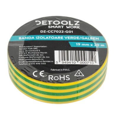 Set 10buc banda izolatoare Detoolz 19mm*20m VE/GA G01 - SimpleTools