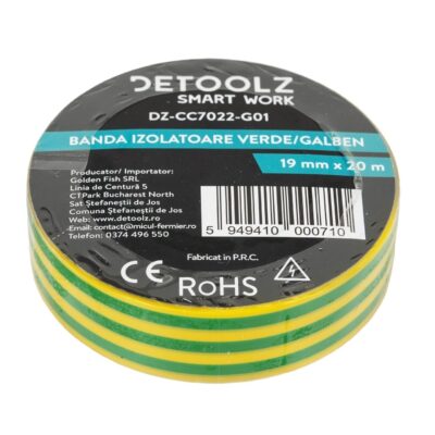 Set 10buc banda izolatoare Detoolz 19mm*20m VE/GA G01 - SimpleTools