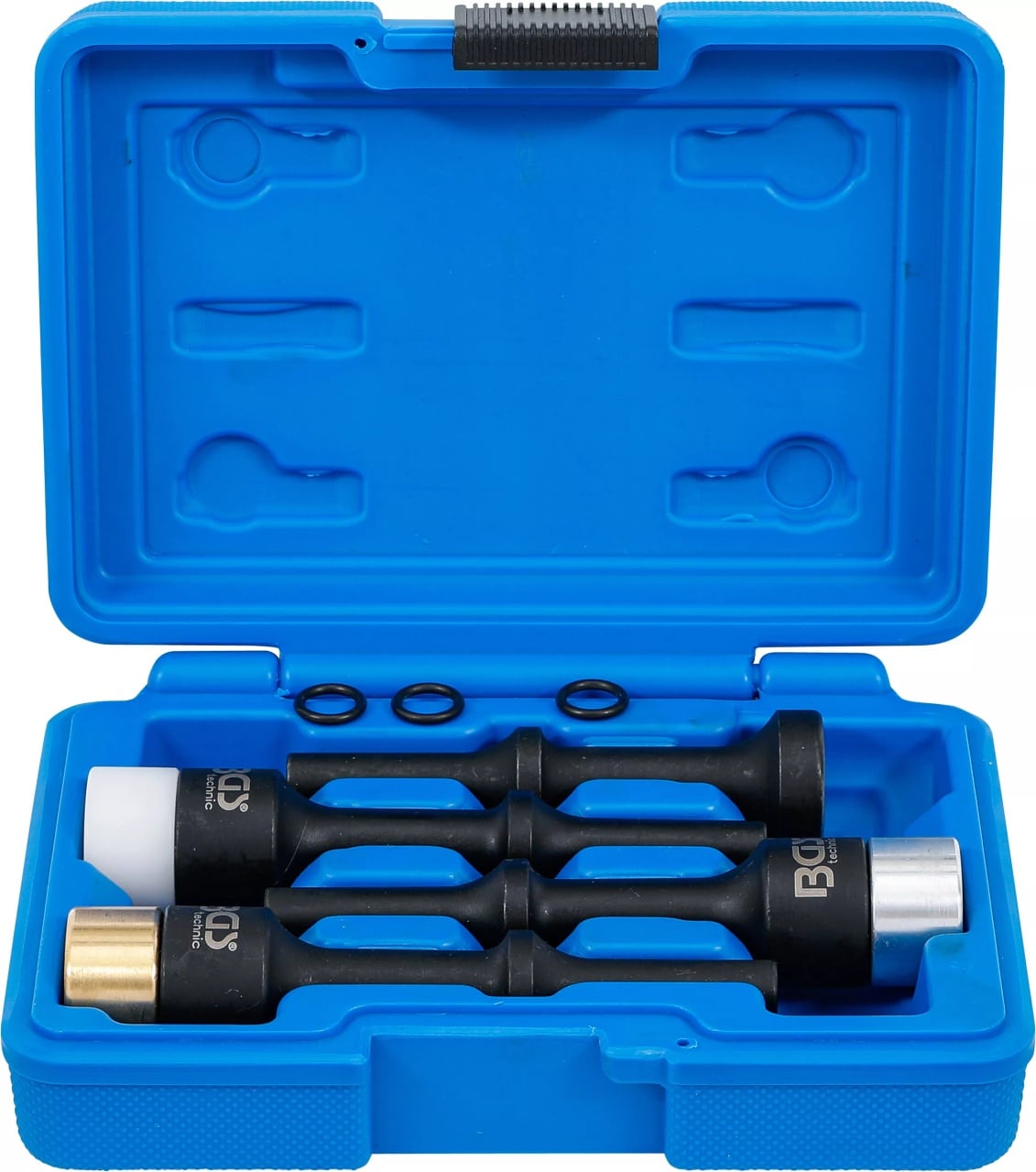 Set 4 dornuri pentru dalta pneumatica cu capete din materiale diferite : Teflon, Aluminiu, Cupru, BGS 9002 – SimpleTools Set 4 dornuri pentru dalta pneumatica cu capete din materiale diferite : Teflon, Aluminiu, Cupru, BGS 9002 - SimpleTools