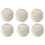 Set 6 ghem sfoara bumbac Micul Fermier, 100gr, culoare alb - In lucru