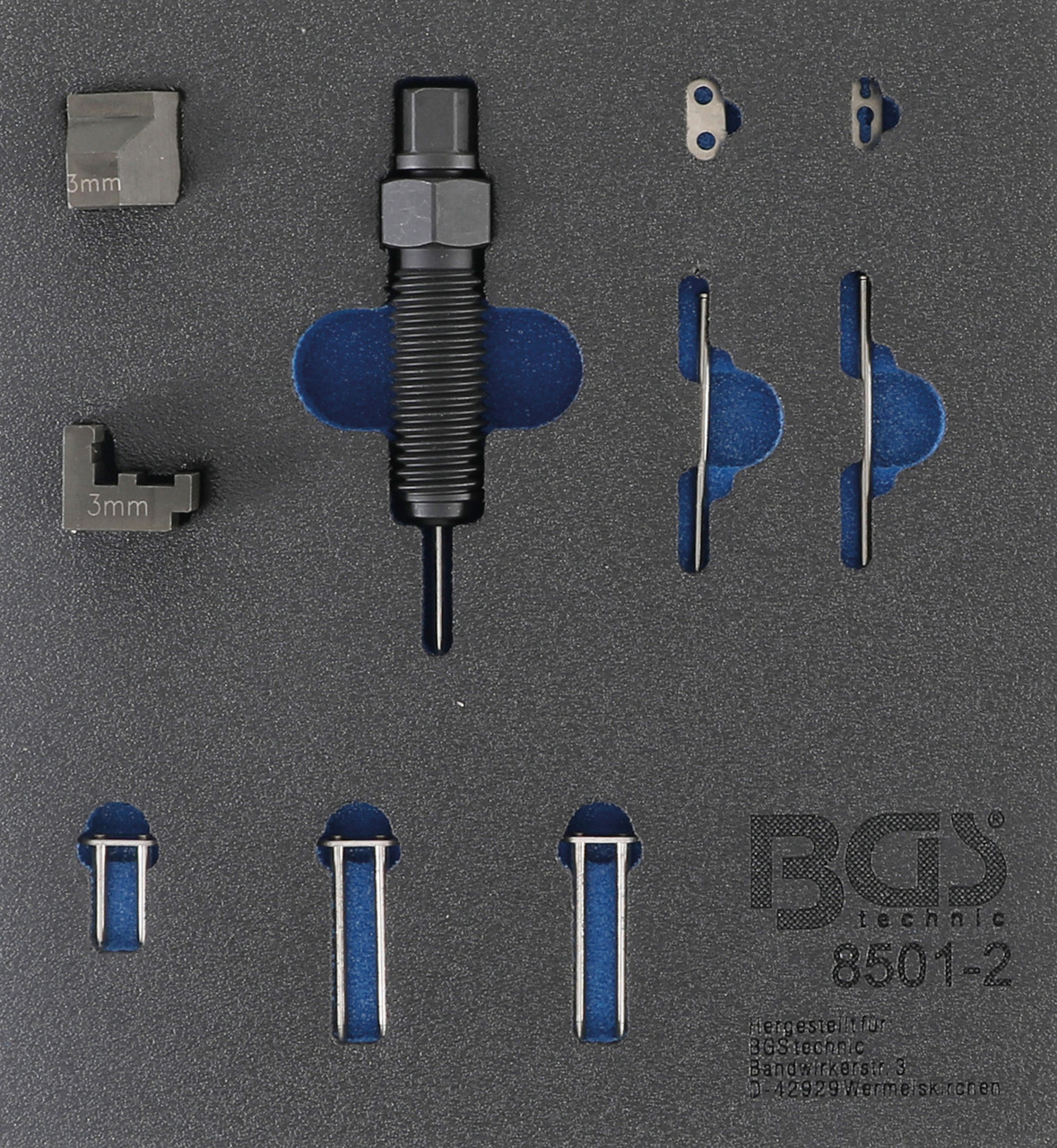 Set accesorii pentru dispozitiv asamblare lant distributie pentru boturi de 3mm, BGS 8501-2 – SimpleTools Set accesorii pentru dispozitiv asamblare lant distributie pentru boturi de 3mm, BGS 8501-2 - SimpleTools