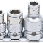 Set adaptoare biţi cu bila de blocare, Patrat interior 6, 3 mm (1/4") / 10 mm (3/8") / 12, 5 mm (1/2"), 5 piese, BGS 70103 - Chei Tubulare cu Biti