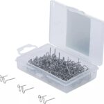 Set agrafe pentru reparatii piese din plastic Tip W, grosime fir Ø 0.8 mm, 100 piese, BGS 873-7 - Tinichigerie / Vopsitorie