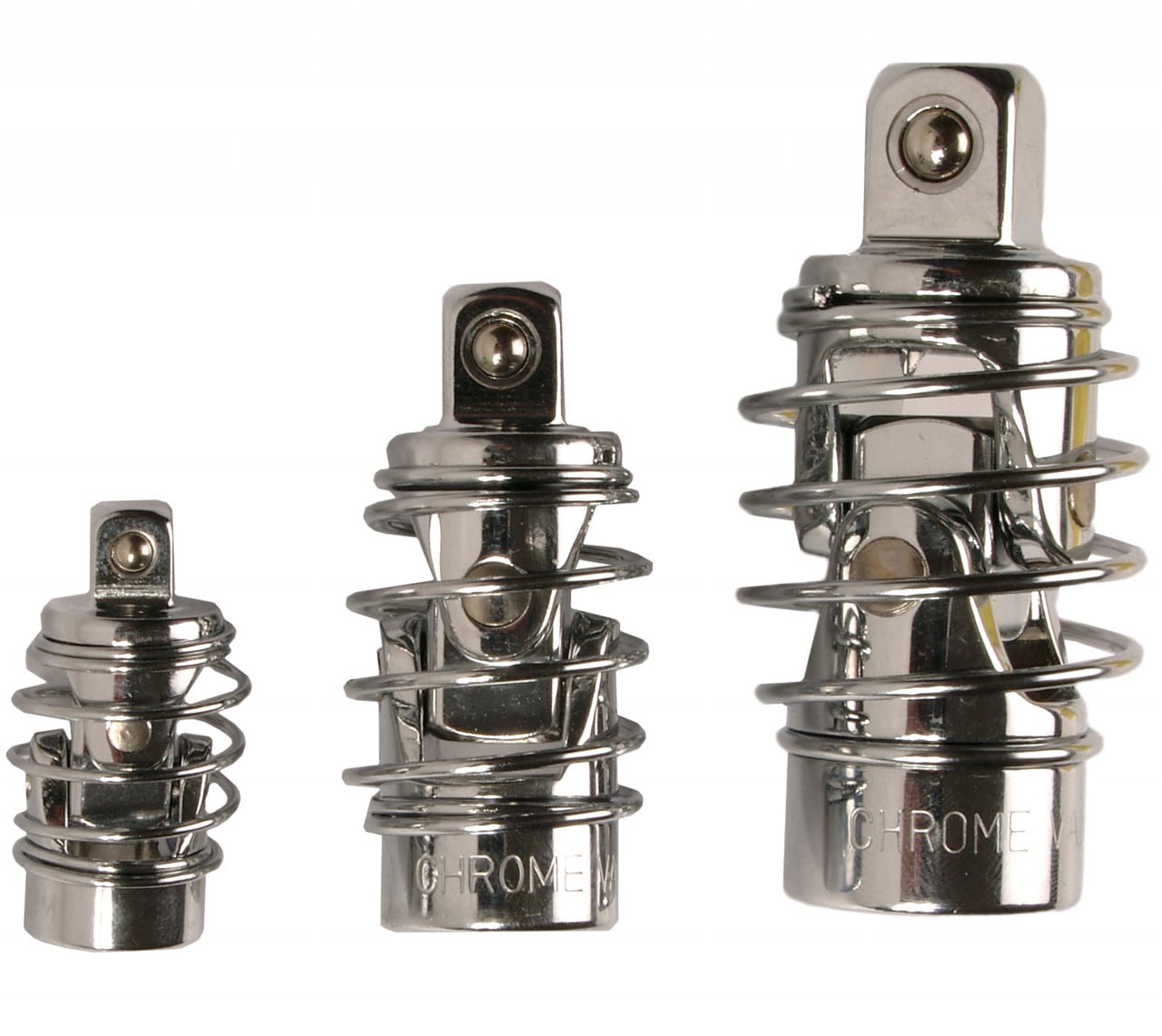 Set articulatii cardanice cu arc, antrenare 1/4″ – 3/8″ – 1/2″, 3 piese, BGS 252 – SimpleTools Set articulatii cardanice cu arc, antrenare 1/4" - 3/8" - 1/2", 3 piese, BGS 252 - SimpleTools