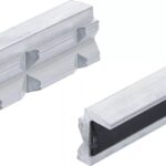 Set bacuri de protectie din Aluminiu cu prindere magnetica, decupate pe orizontala si verticala pentru profile , lungime 125 mm, BGS 9284 - Menghine