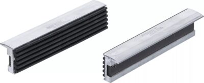 Set bacuri din Aluminiu pentru menghina 125mm, cu banda de protectie din cauciuc, BGS 3044