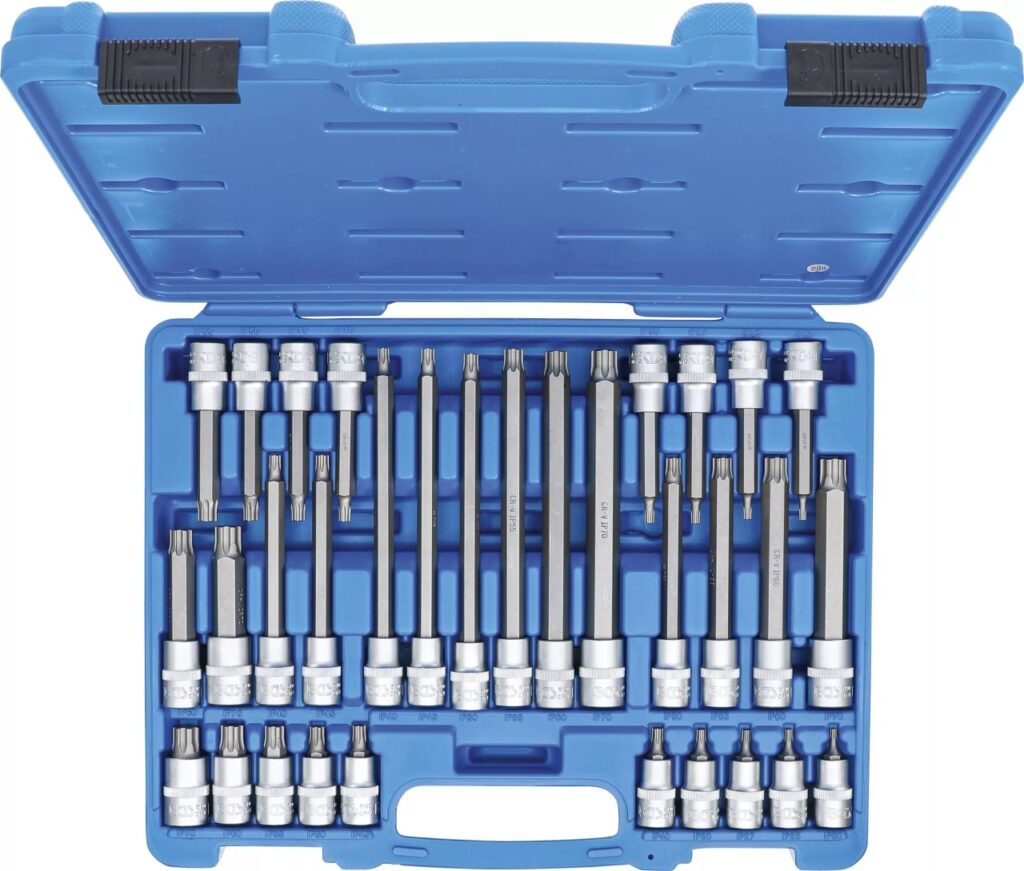Set biţi 12, 5 mm (1/2") Profil TP (pentru Torx Plus) TP20 - TP70, 32 piese, BGS 5190 - Chei Tubulare cu Biti