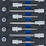 Set biţi profil Torx T20-T70 cu tubulara 1/2" in suport organizator 44929 pentru dulap de scule | 26 piese, BGS 4119 - Truse Scule