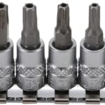 Set biti Torx T-star cu gaura T10 - T50, antrenare cu tubulara 1/4", 9 piese, BGS 2165 - Chei Tubulare cu Biti