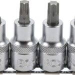 Set biti Torx T40 - T45 - T50 - T55, antrenare cu tubulara 1/2, 4 piese, BGS 8886 - Chei Tubulare cu Biti