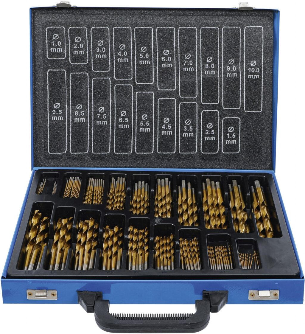 Set burghie 44936 mm HSS acoperite cu Titan, 170 piese, BGS 1994 - Seturi Burghie si Freze