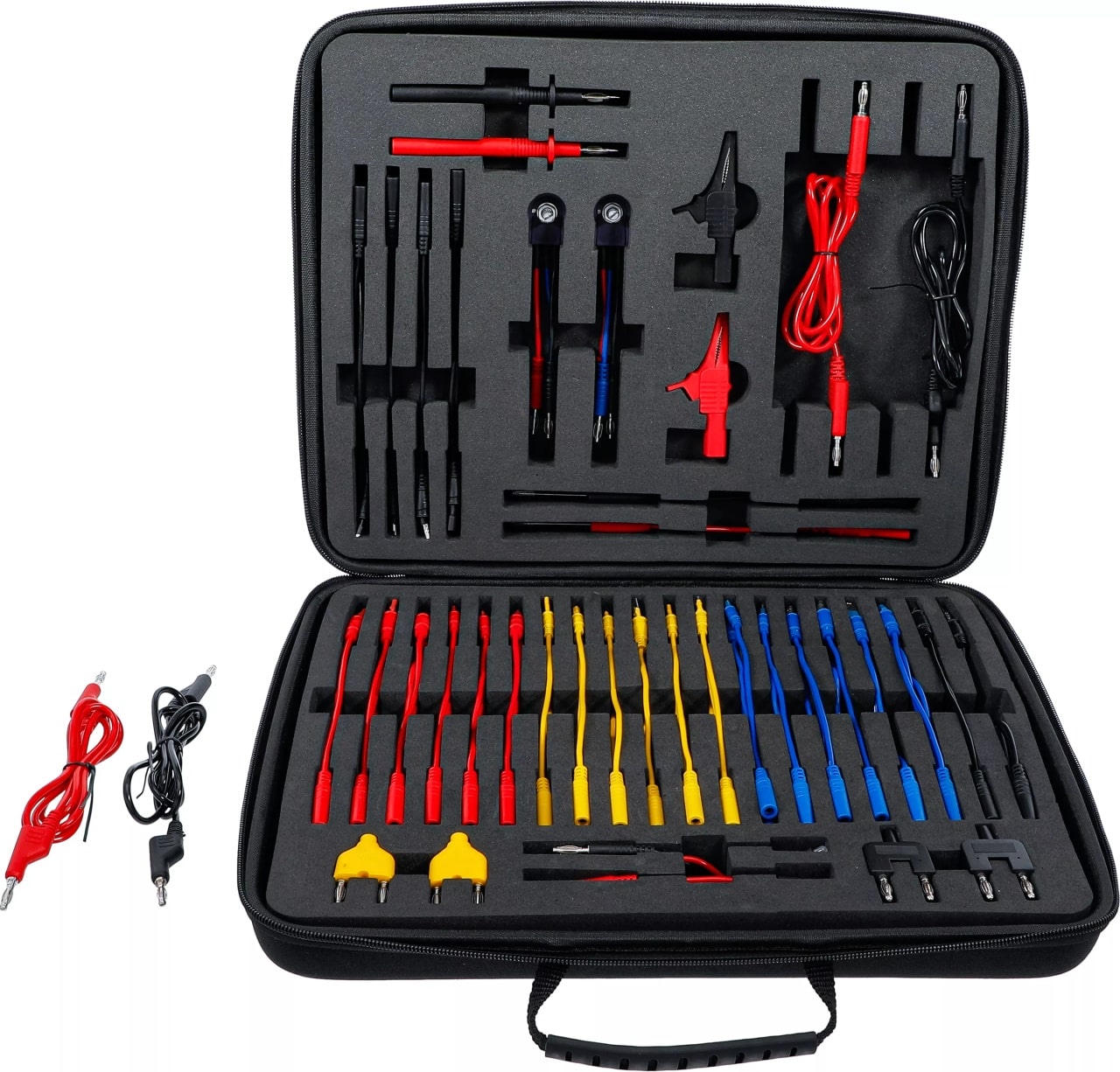 Set cabluri de masurare şi vârfuri de testare, 92 piese, BGS 2184-1 – SimpleTools Set cabluri de masurare şi vârfuri de testare, 92 piese, BGS 2184-1 - SimpleTools